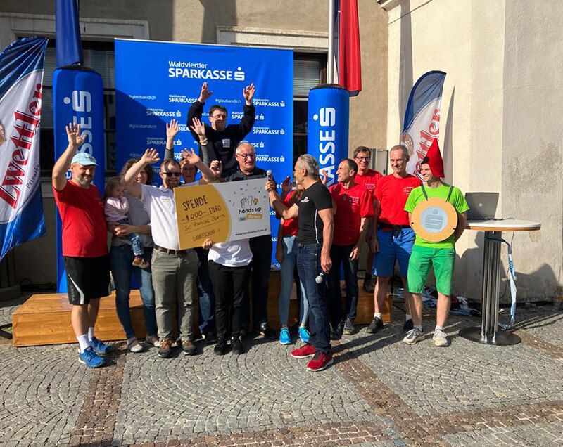 Spendenübergabe für das Café „Downtown“ vom SC Zwickl Zwettl